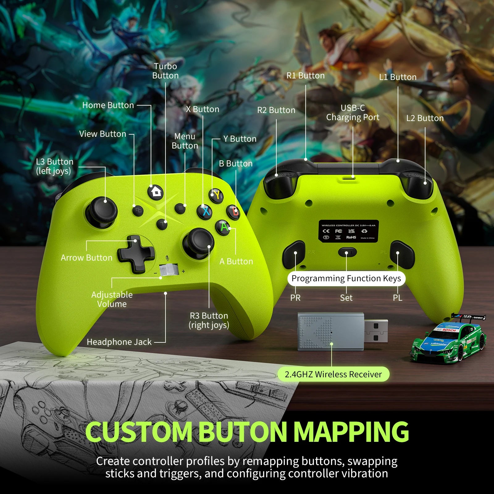 Wireless xbox controller 2.4G for Xbox One Series S X PC