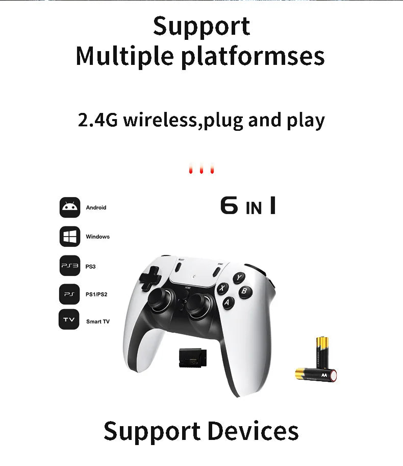 Wireless gamepad for PS1 PS2 PS3 PC Android  Multi-Platform Controller