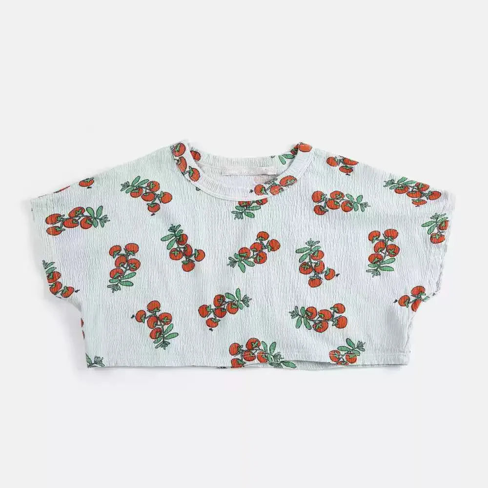Girls Countryside Flower Printed Dress – Kids Summer Outfit