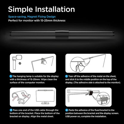 RGB LED Monitor Light Bar – 44cm Screen Hanging Lamp