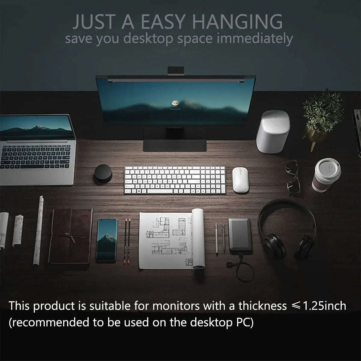 RGB LED Monitor Light Bar – 44cm Screen Hanging Lamp