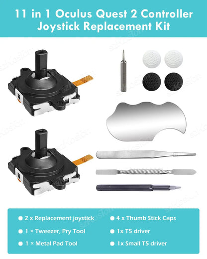 VR Joystick Replacement Kit &amp; Thumbstick Grips for Oculus Quest 2