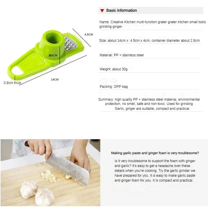 Manual Mini Garlic Grinder – Creative Garlic Press Tool