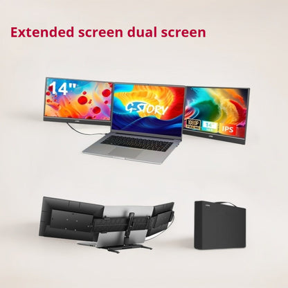 14-Inch Portable Dual Screen Monitor – HD Office Display