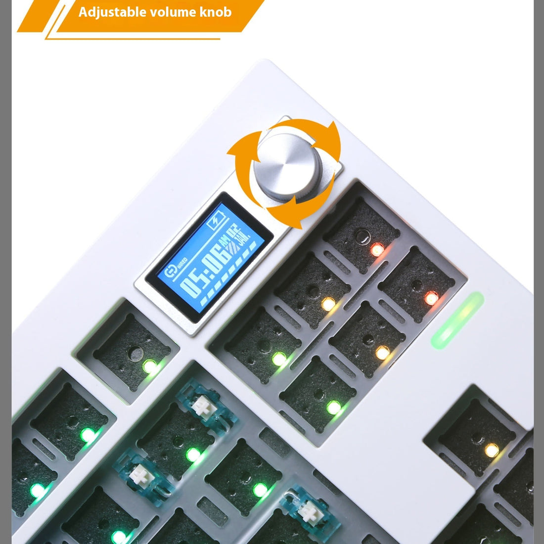 DIY Mechanical Keyboard Kit with Knob – Hot Swap &amp; RGB Backlight